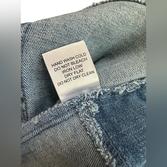 Story On Denim Button Front Bustier Crop Top NWT Size Large - Picture 9 of 9